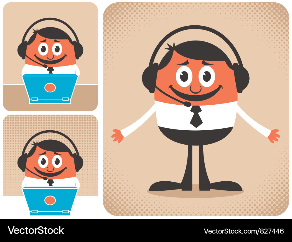 Support Team Characters vector image