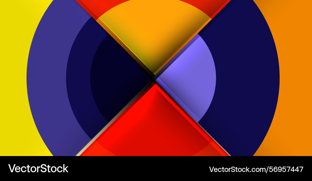 Abstract design features colorful overlapping Abstract design features colorful overlapping Vector Image