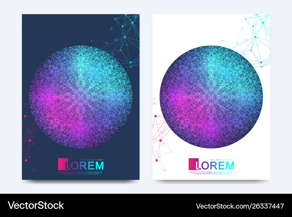 Abstract Particle Flow Template Vector Image