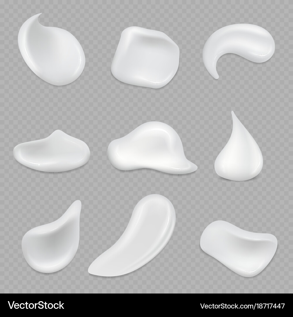 Creamy White Stroke Effects Vector Image