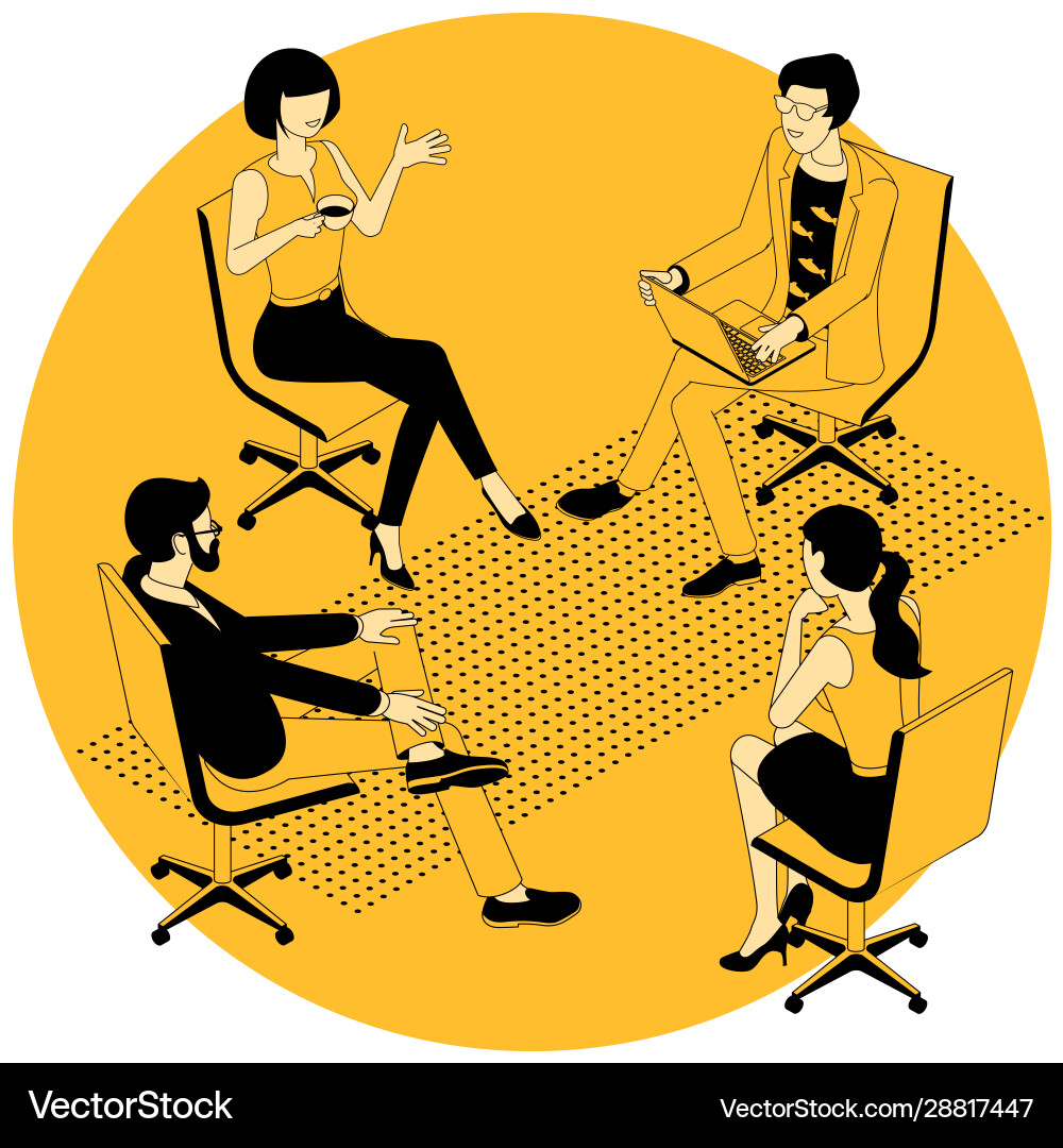 Group therapy session vector image