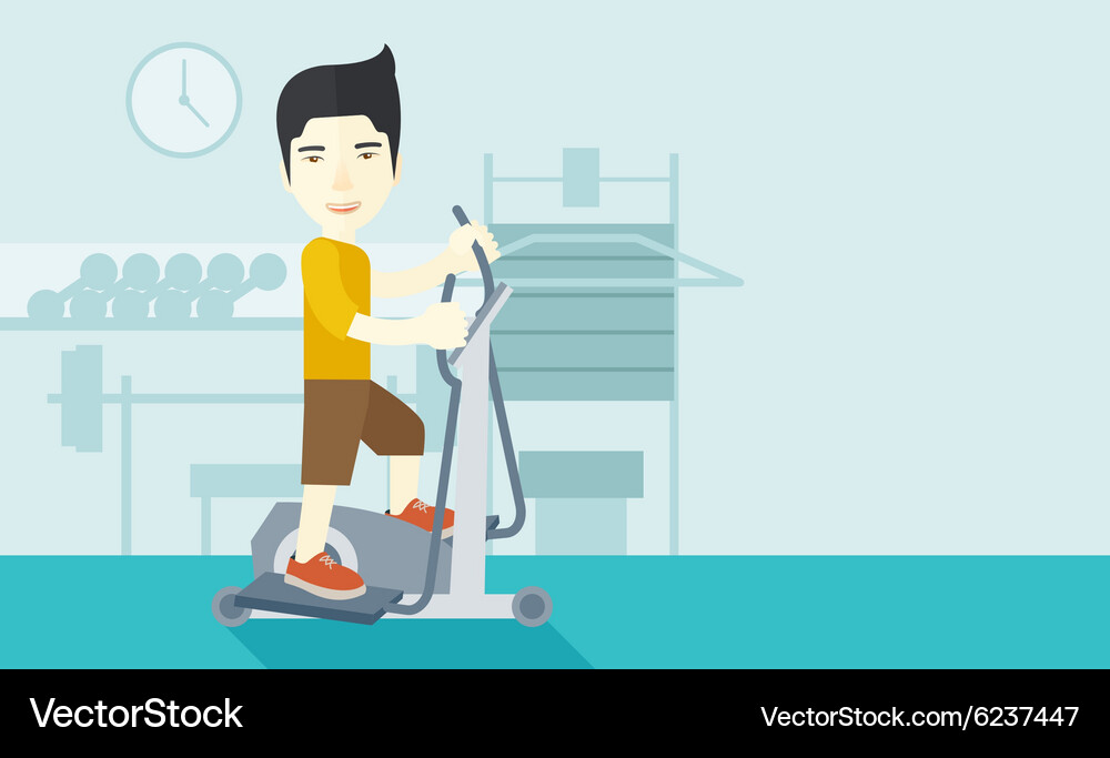 Man making exercises Vector Image