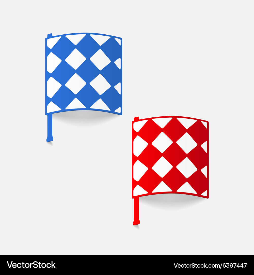 Realistic design element linesman flag Vector Image