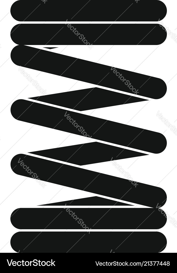 Elastic spring wire icon simple style Elastic spring wire icon simple style vector image