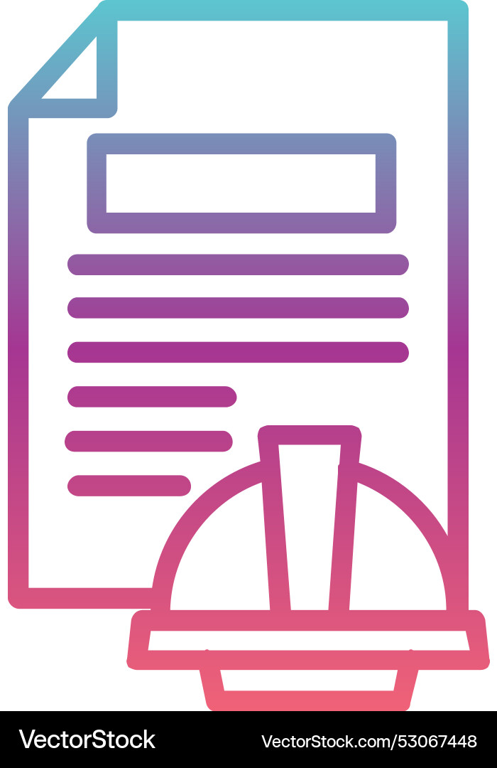 File document line gradient design Vector Image