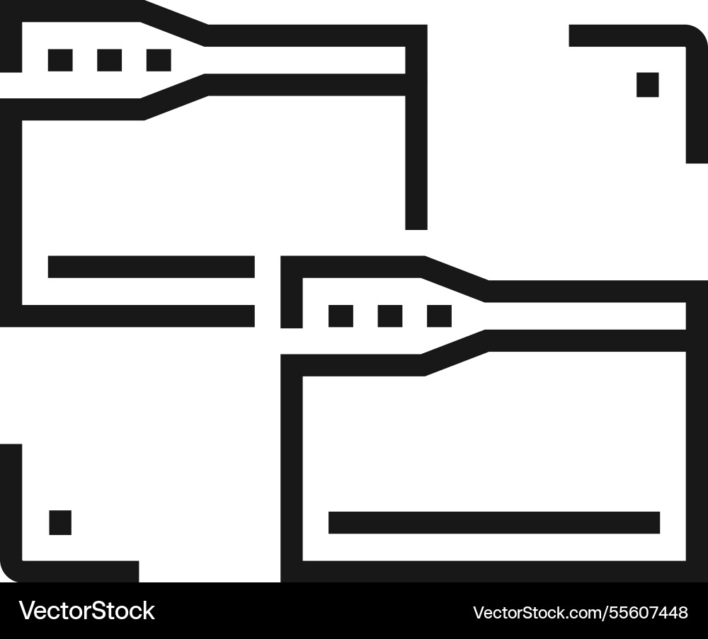 File management flat line web icon concept File management flat line web icon concept vector image