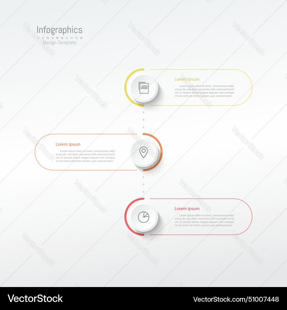 Infographic 3 options design elements Infographic 3 options design elements Vector Image