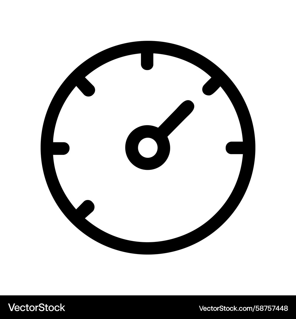 Minimalist Clock Timer Speedometer Vector Image