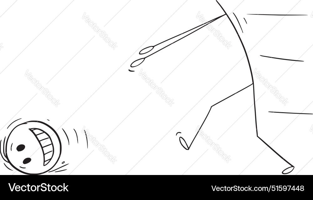 Person verlor seinen Kopf oder Geist Cartoon Stickfigur Person verlor seinen Kopf oder Geist Cartoon Stickfigur vektorbild