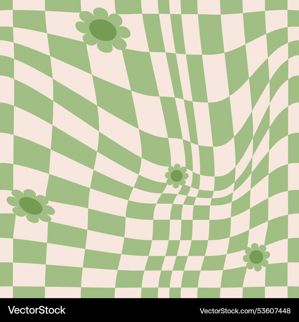 Psychedelic Checkerboard Pattern vector image