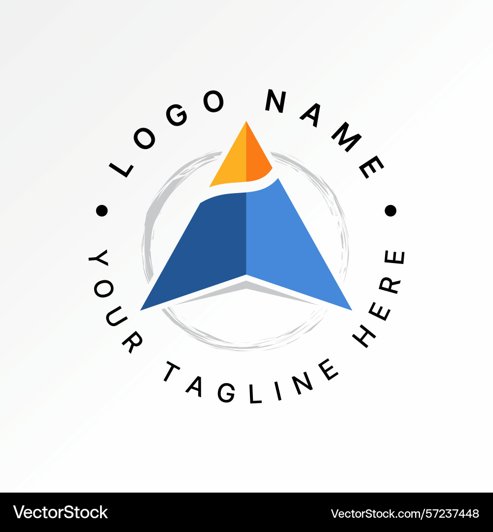Triangle arrow up circle scratch direction cursor Triangle arrow up circle scratch direction cursor vector image