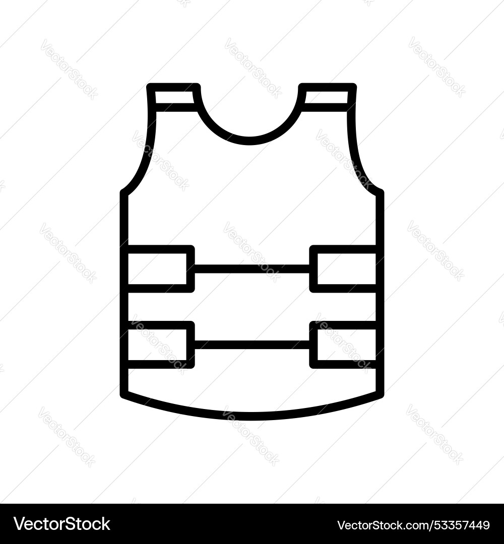 Bulletproof vest icon set military protection Vector Image