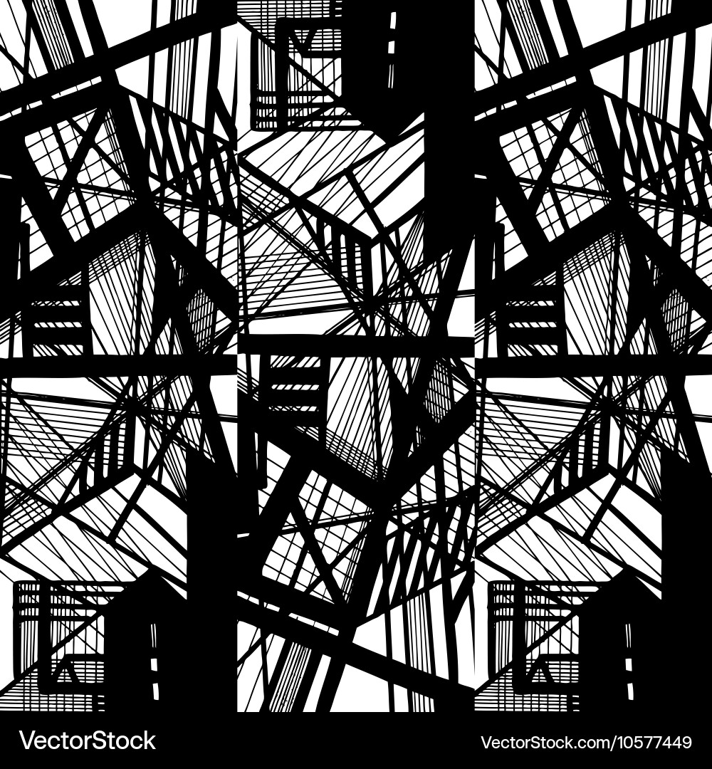Hand-drawn seamless pattern with abstract Vector Image