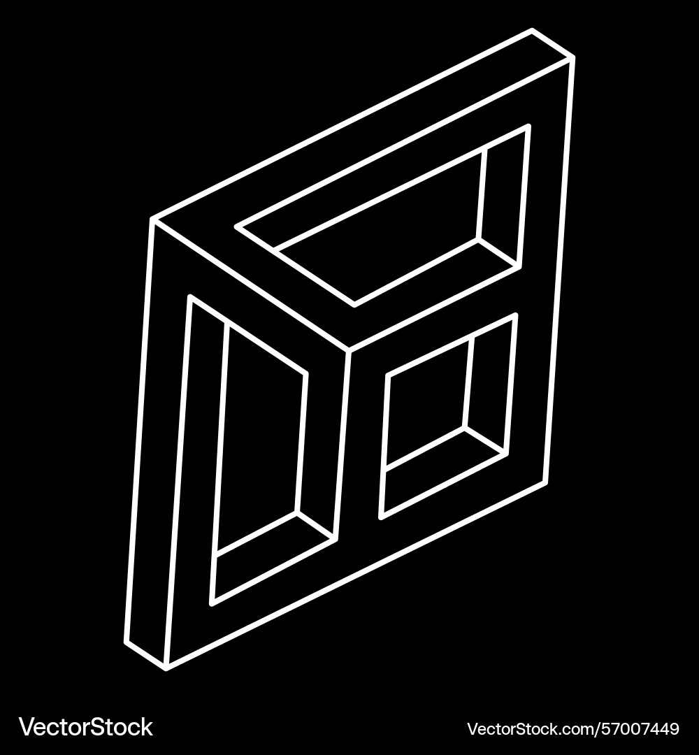 Impossible shape web design element optical Impossible shape web design element optical Vector Image