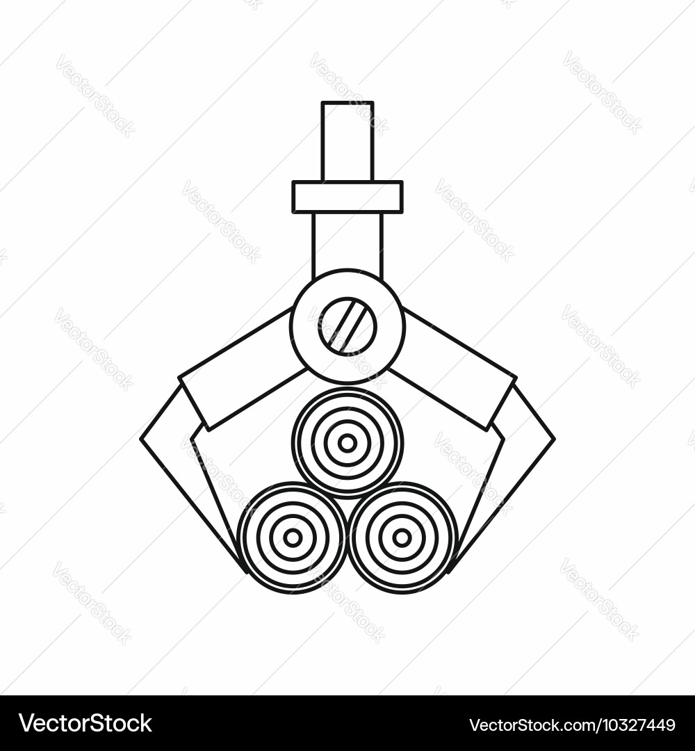Log loader icon outline style Vector Image