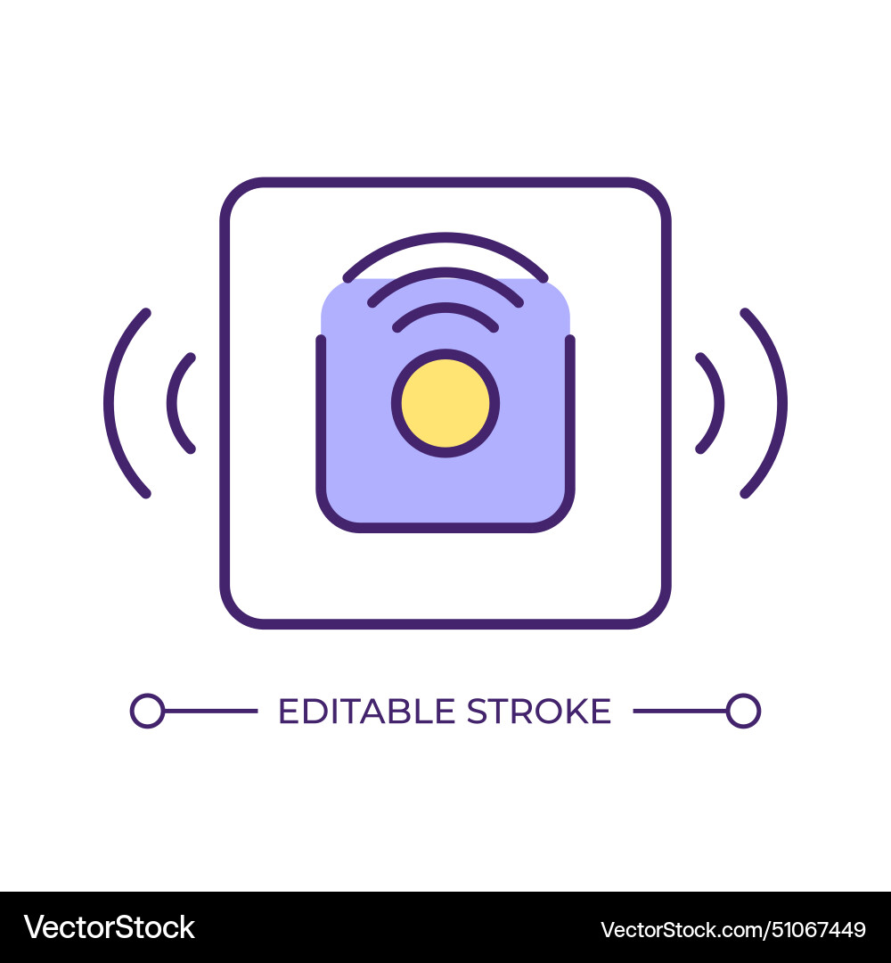 Motion sensor rgb color icon Vector Image