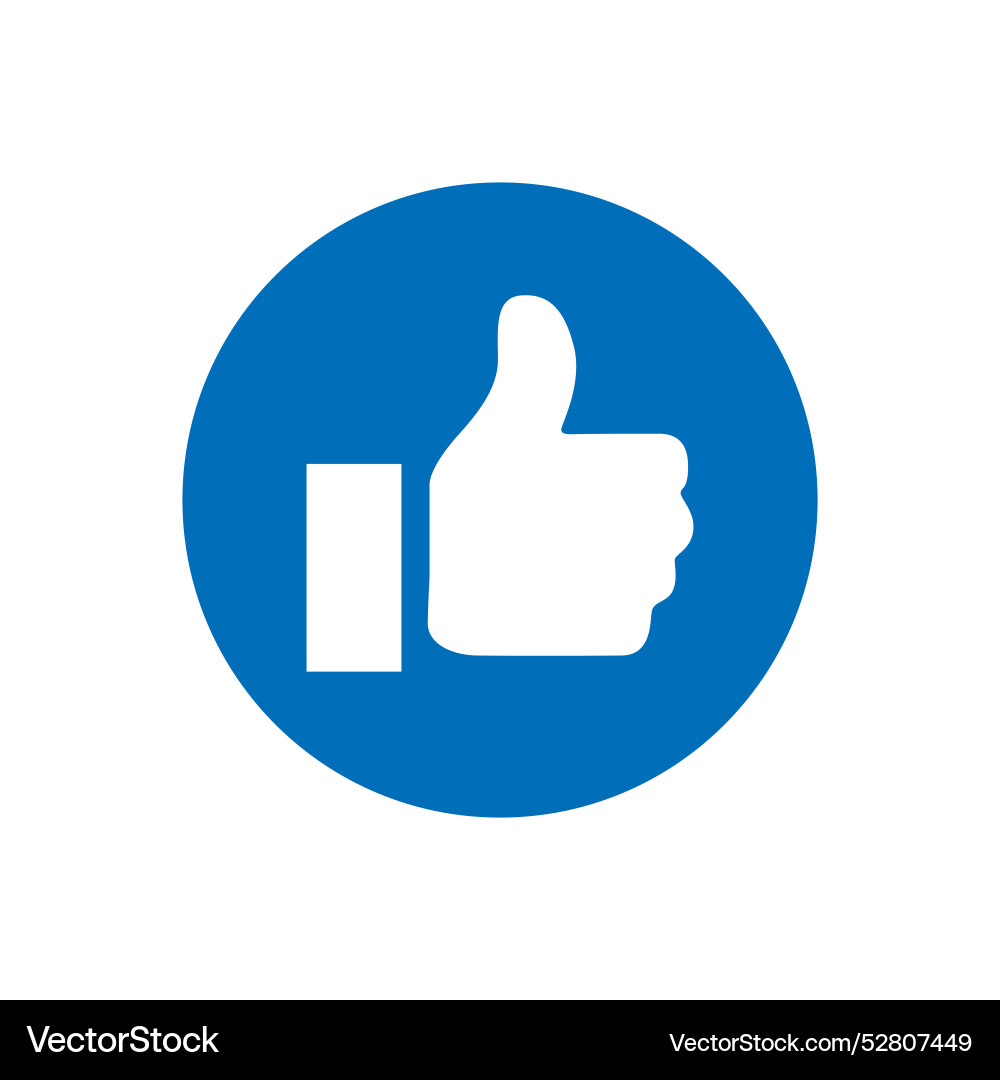 Ready like button for website and mobile app vector image
