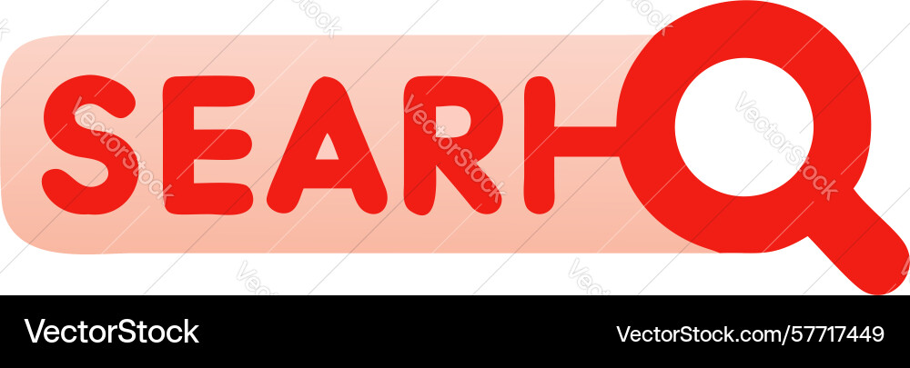 Search button with magnifying glass icon ui vector image