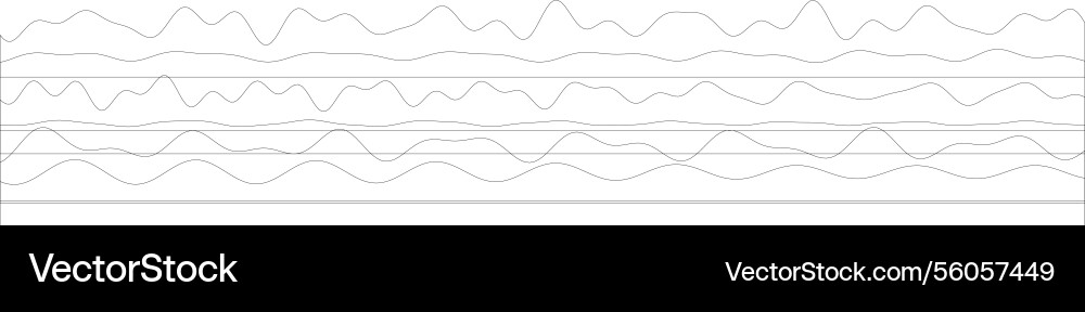 Seismograph readings displaying wave patterns vector image