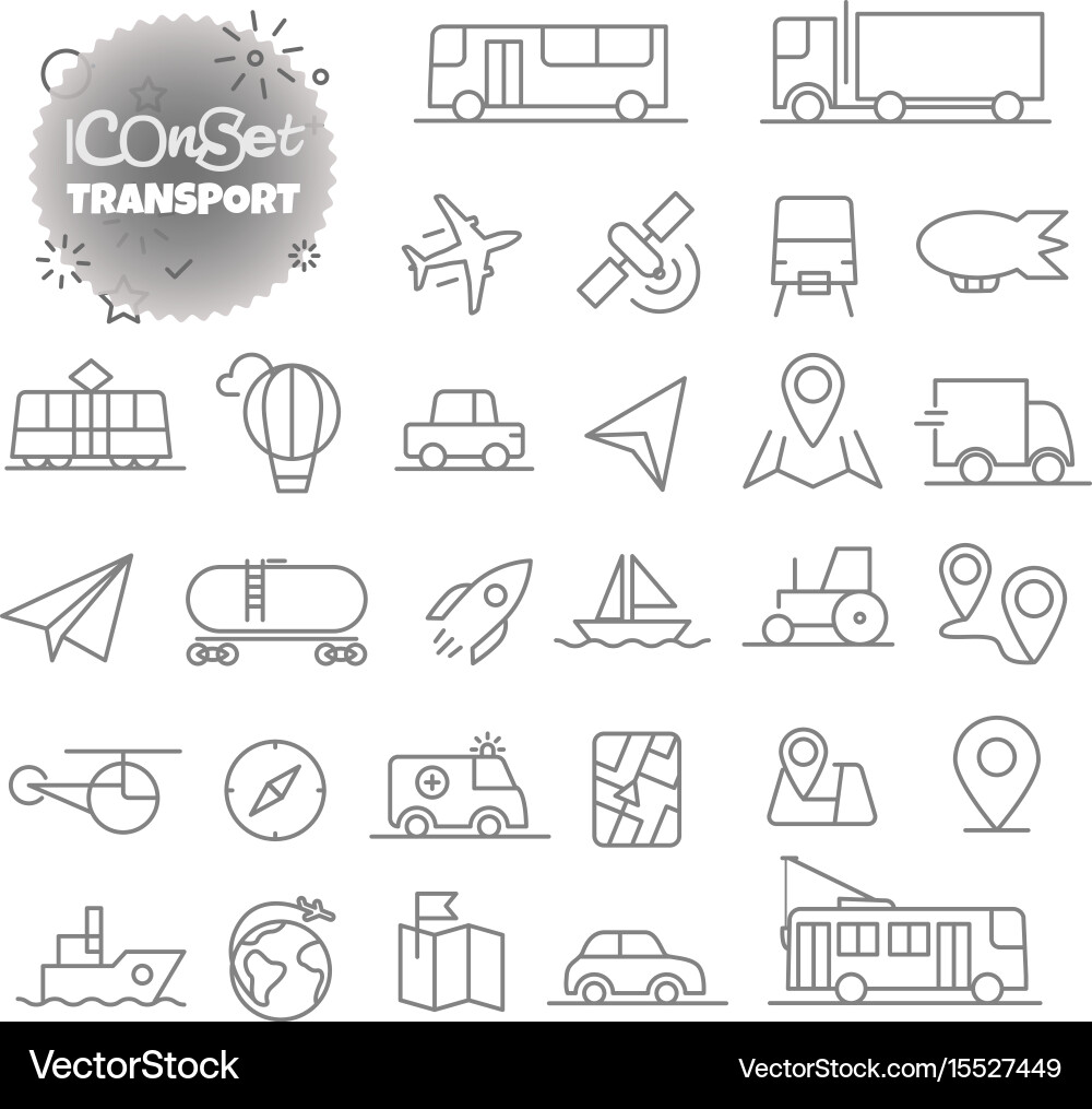 Simple icons collection web and mobile app vector image