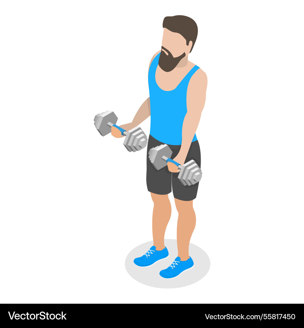 3d isometrische Ebene der Fitness 3d isometrische Ebene der Fitness vektorbild