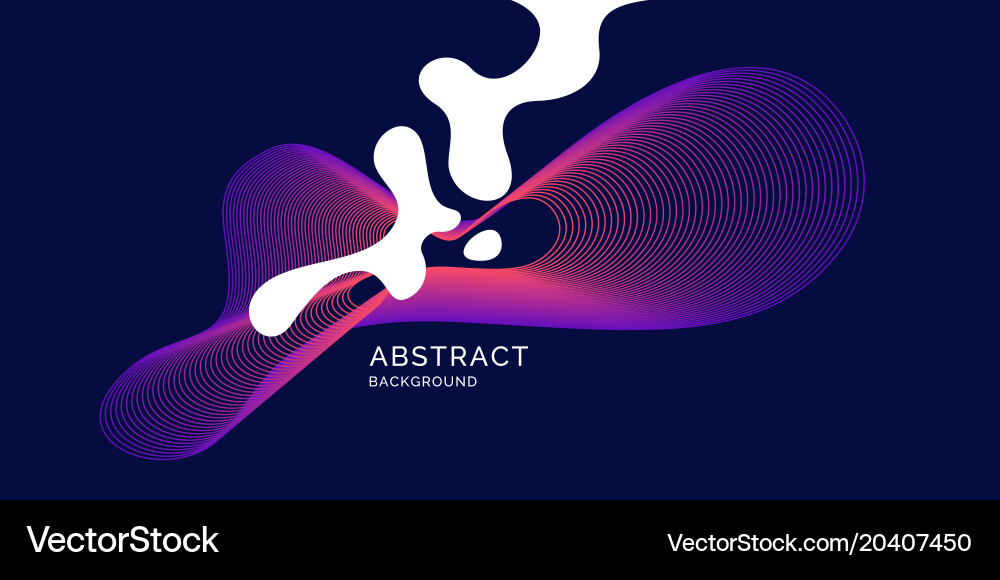 Organic forms with dynamic waves and lines vector image