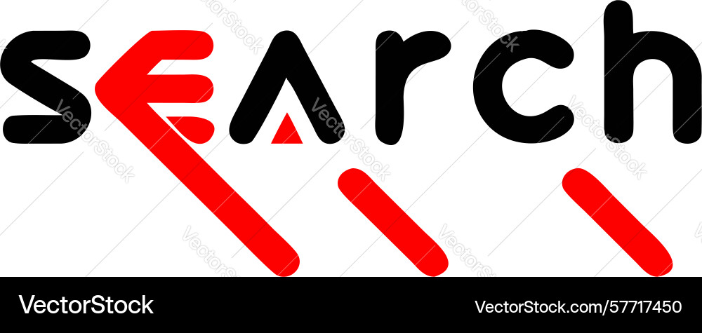 Search with underlines icon dynamic text vector image