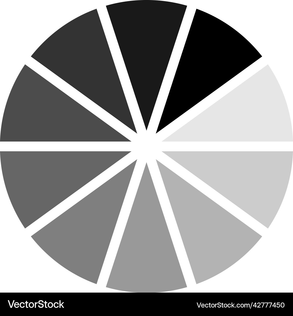 Segment gradient round sign pie circle icon Segment gradient round sign pie circle icon vector image
