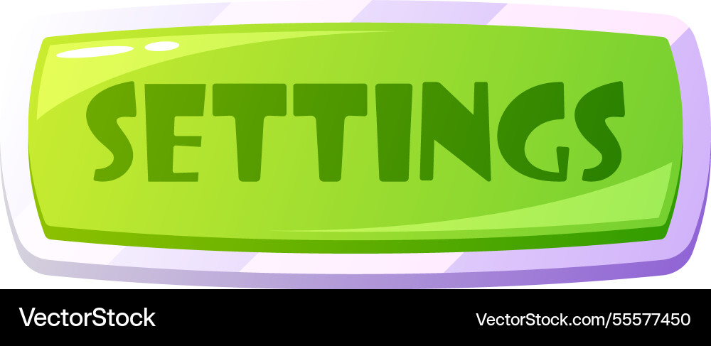 Settings game menu button vector image