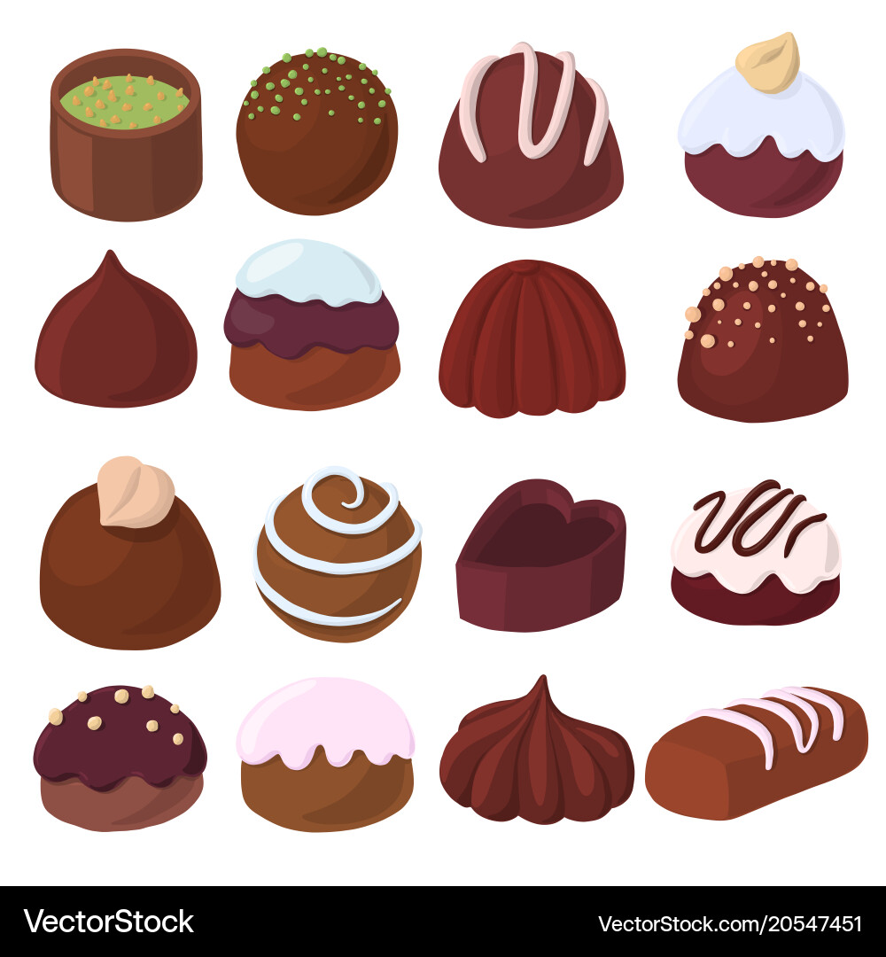 Chocolate Candy Collection vector image