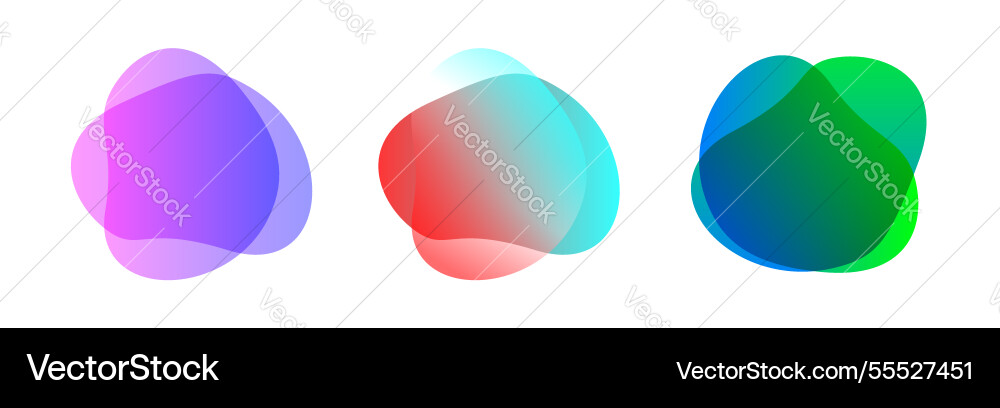 Colorful blob shape free from set for background Colorful blob shape free from set for background Vector Image