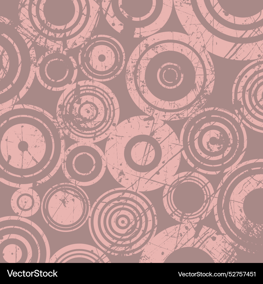 Grunge style background with retro circles design vector image