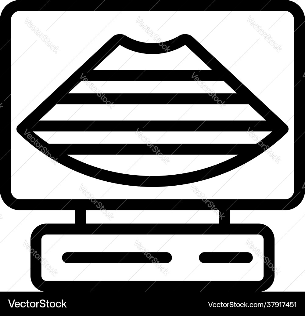 Screen sonography icon outline style Screen sonography icon outline style vector image