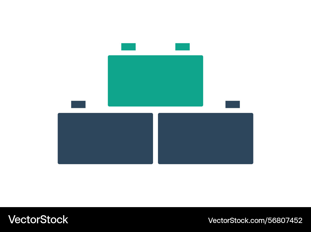 Building block icon solid style related Vector Image