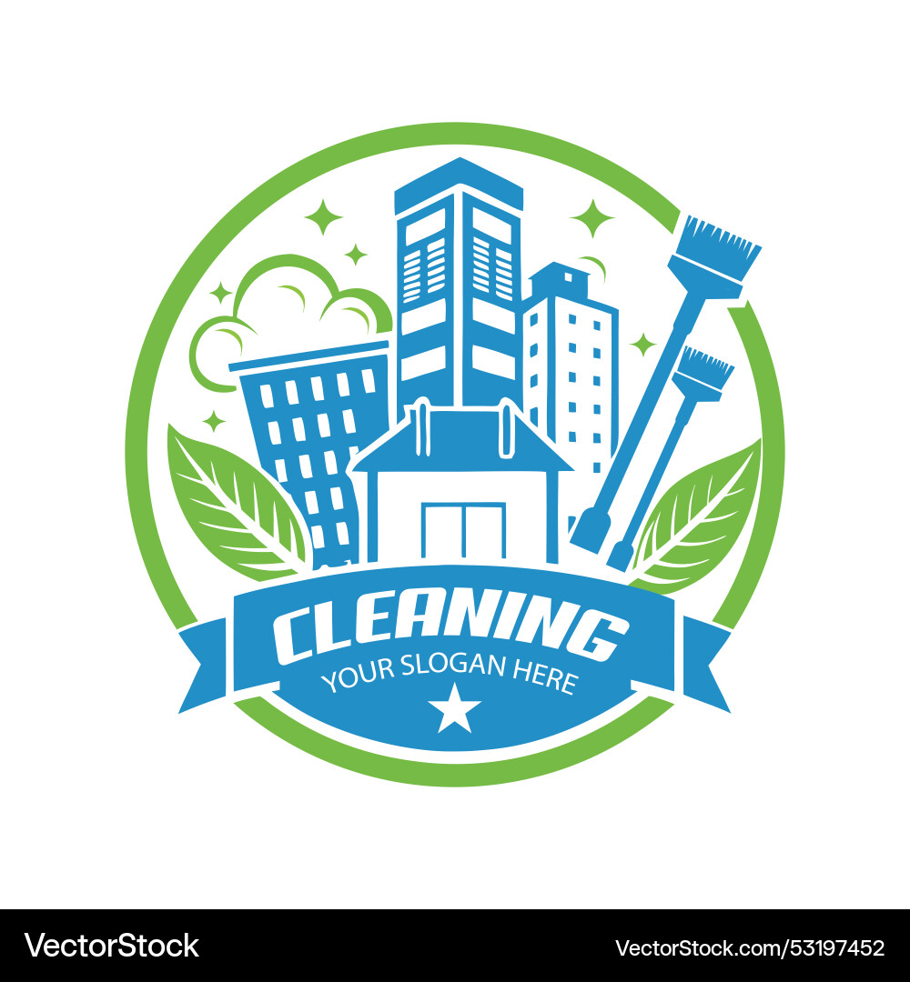 Commercial pressure wash and cleaning service logo Commercial pressure wash and cleaning service logo vector image