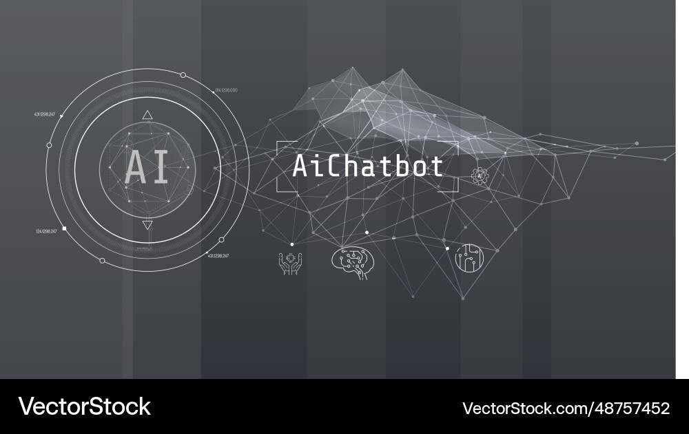 Digital artificial intelligence with hologram Digital artificial intelligence with hologram vector image
