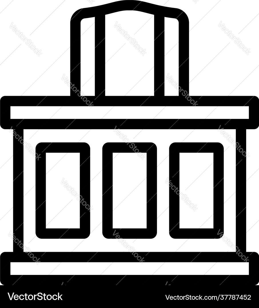 Judge table icon Judge table icon vector image