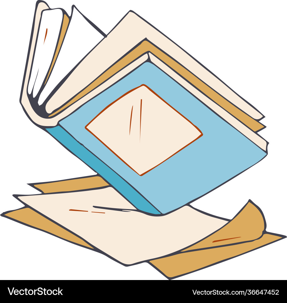 Open book sketch diary empty paper pages Open book sketch diary empty paper pages vector image