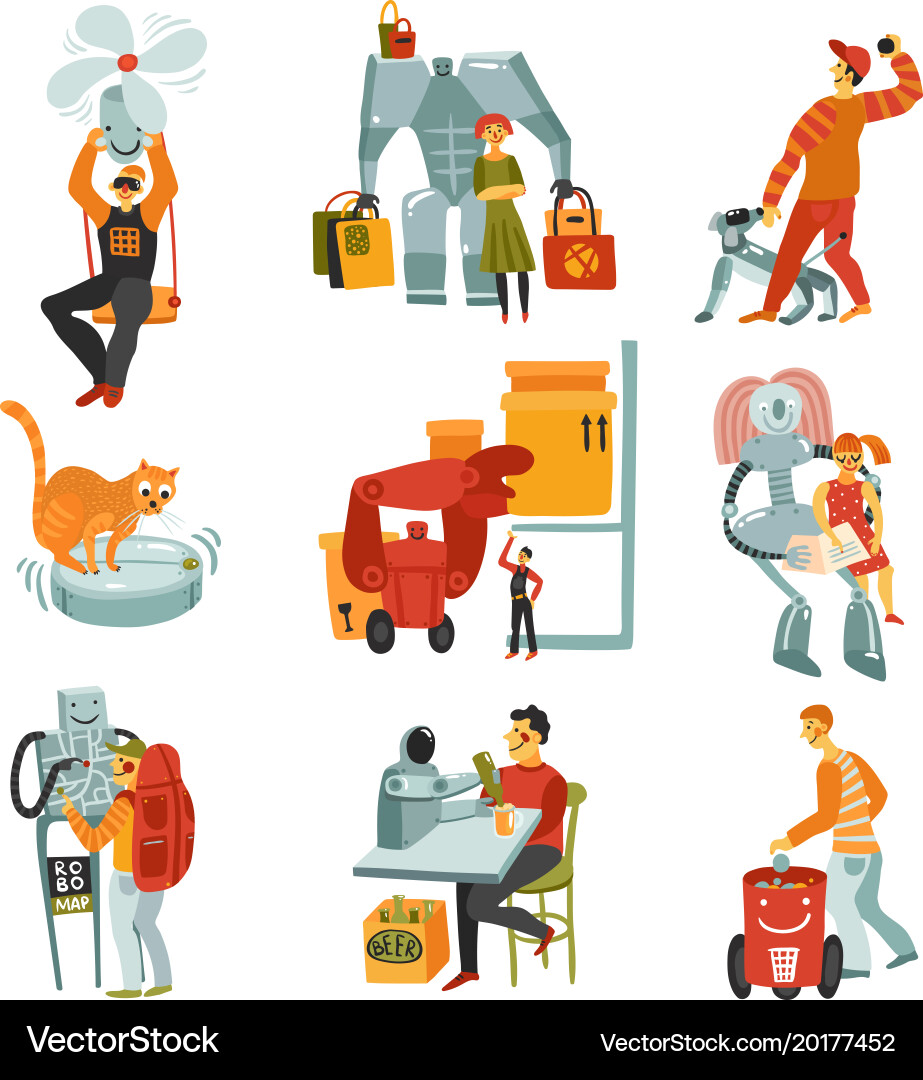 Robot Android Collection vector image