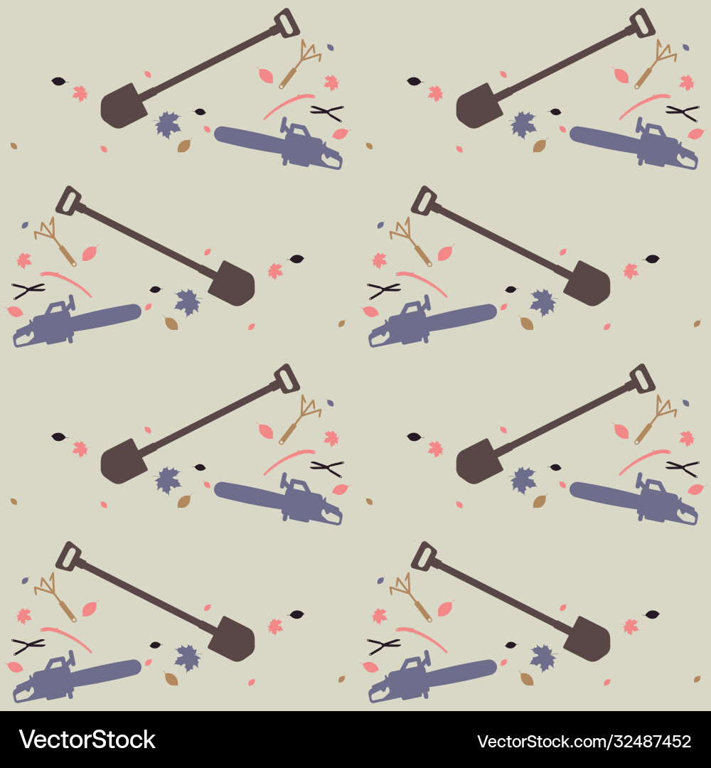 Seamless pattern for garden tools store Vector Image