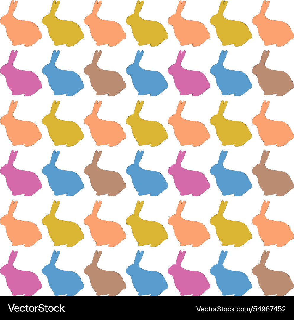 Spring bunnies design pattern texture Vector Image
