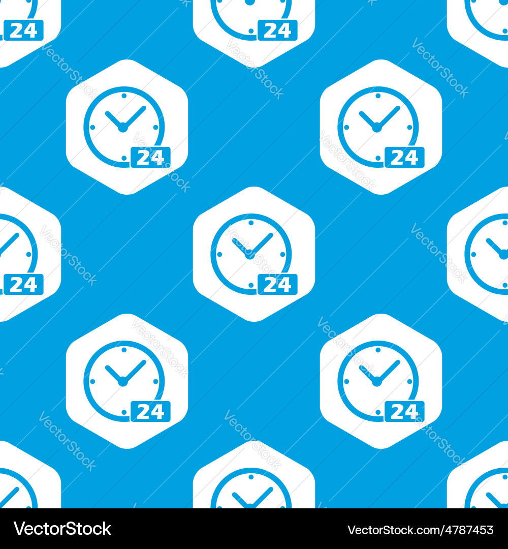 24 hours hexagon pattern vector image