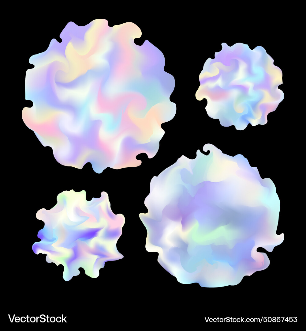 Abstract holographic shapes with soft color transi Abstract holographic shapes with soft color transi Vector Image