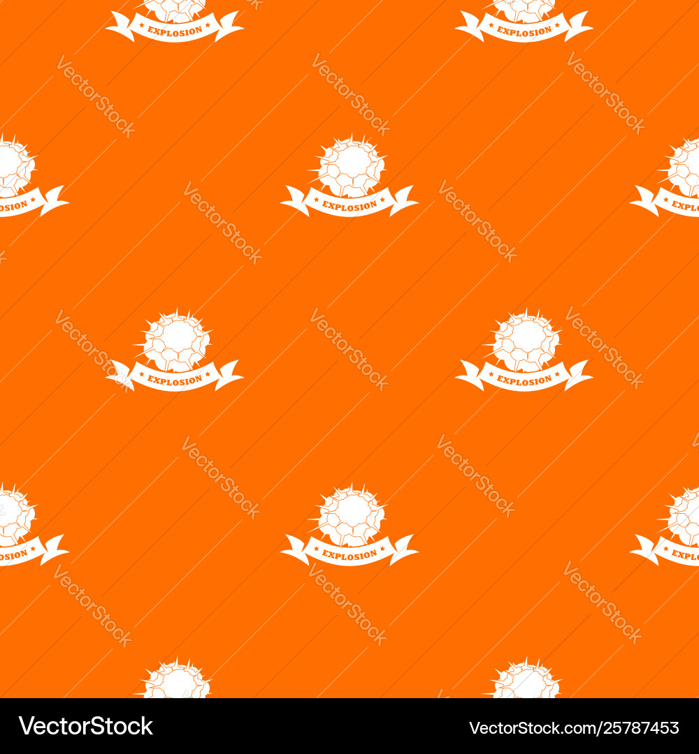 Atomic explosion pattern orange Atomic explosion pattern orange vector image