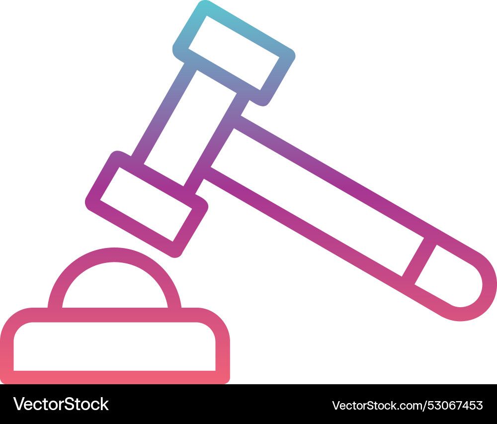 Hammer line gradient design Vector Image