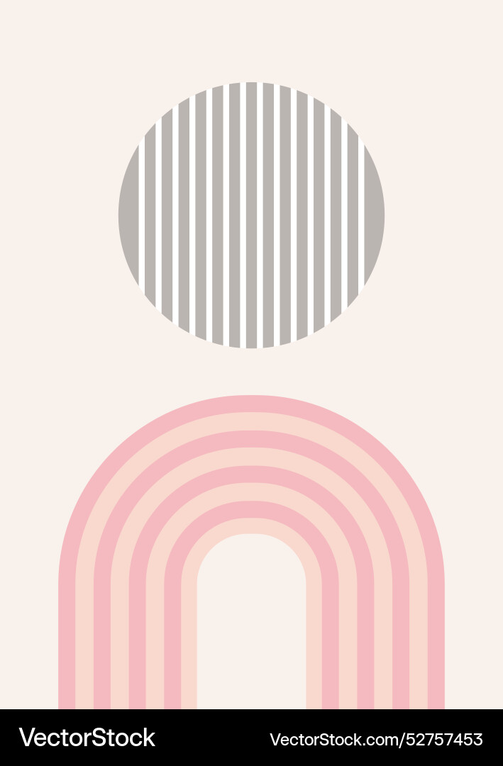 Minimal abstract background with a scandi style vector image