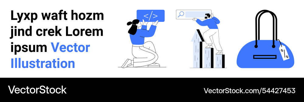 Modern digital tasks coding research and stylish Modern digital tasks coding research and stylish vector image