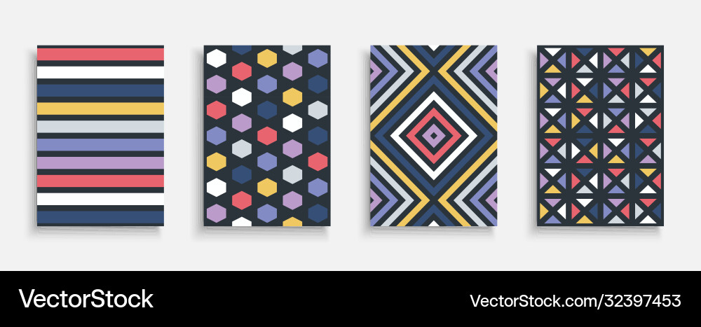 Retro Colorful Abstract Patterns vector image