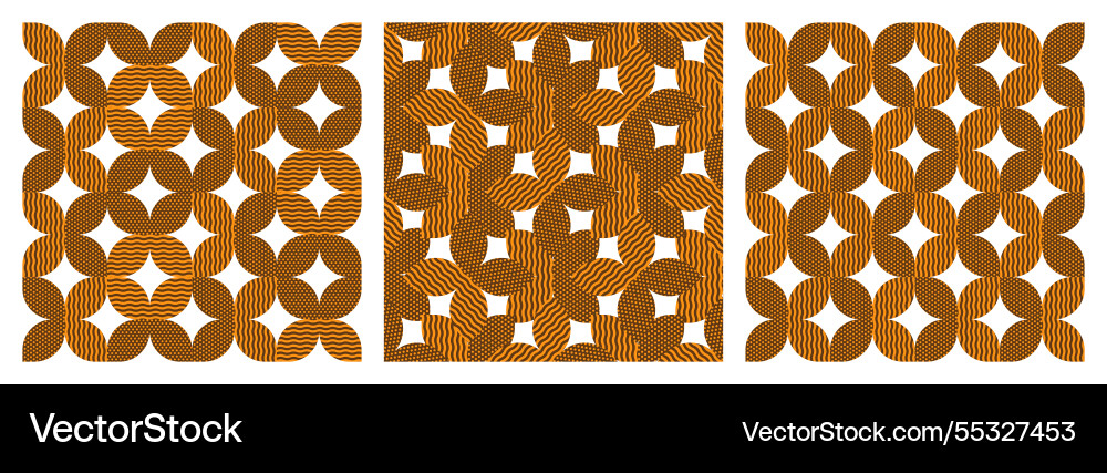 Set of seamless abstract patterns with repeating Vector Image