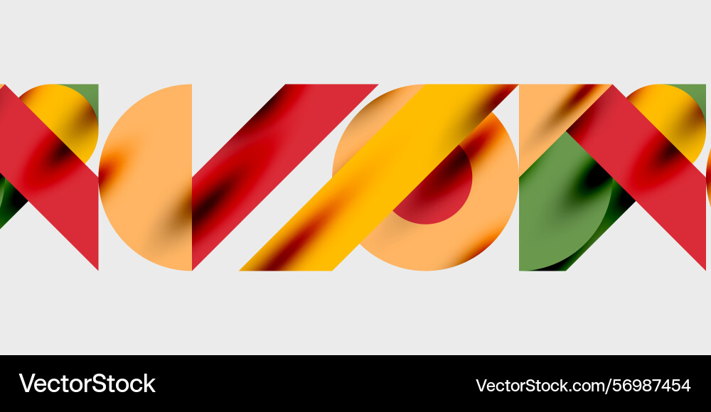 Abstract colorful design featuring overlapping Vector Image